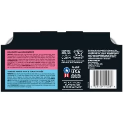 Sheba Perfect Portions Pate Salmon, White Fish & Tuna Adult Premium Wet Cat Food All Stages - 2.6oz/12ct Variety Pack