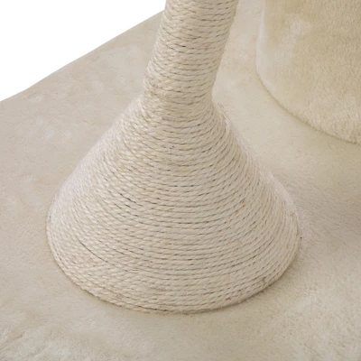 Flower-Shaped Cat Tree, With Blooming Platforms Bed, Condo, And Dangling Toys, Multi-Level Cat Tower For Indoor Cats, Modern, Pink & Beige 3 Flower-Shaped Cat Tree, With Blooming Platforms Bed, Condo, And Dangling Toys, Multi-Level Cat Tower For Indoor Cats, Modern, Pink & Beige - Image 3