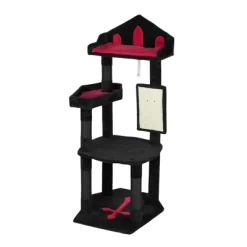 Angel Sar 49'' Gothic Cat Tree With Throne Bed & Coffin Perch, Black Cat Tower With Sisal Scratching Posts And Alien Toy For Indoor Cats -BlueBuffalo Sales Store GUEST a9eb721f 9179 4285 8fc3 b88858b0e7cc