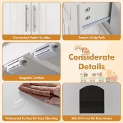 Tangkula Cat Litter Box Enclosure W/ 2 Drawers Double Doors Anti-Toppling Devices -BlueBuffalo Sales Store GUEST ab2f14ff 1425 4dd0 96d5 a57e4c87c456