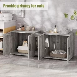 Gaomon Litter Box Enclosure With Double Room,Cat Hidden Litter Box Enclosure Furniture For 2 Cats With Double Room, Cat House -BlueBuffalo Sales Store GUEST ab57f5de ab85 404d 9230 5262a3a7cda9