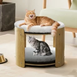 Artloge 2 Tiers Elevated Cat Tower Bed Pet Cat Indoor Furniture House With Beech Wood Frame & Soft Plush Mat -BlueBuffalo Sales Store GUEST abe5ac53 60aa 40f4 85ad 0a1be01041c4