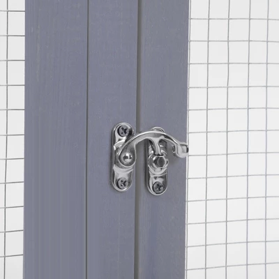 DOMETOUR Wooden Cat Enclosure With 6 Jumping Platforms, 2 Cat Condos, Cat Bridge And Scratching Board 11 DOMETOUR Wooden Cat Enclosure With 6 Jumping Platforms, 2 Cat Condos, Cat Bridge And Scratching Board - Image 11