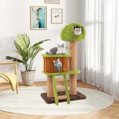 Costway 56" Tall Cat Tower With Mushroom-shaped Nest Condo Climbing Ladder Teasing Ball 12 Costway 56" Tall Cat Tower With Mushroom-shaped Nest Condo Climbing Ladder Teasing Ball -BlueBuffalo Sales Store GUEST ac878d7b 43c3 412e 9756 37c5fcb7ed04