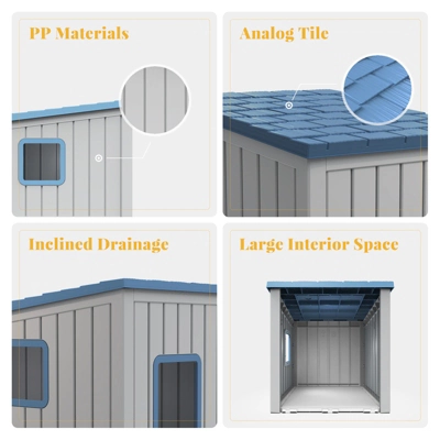 Dolonm Pet Cottage Self-Cleaning Drain Hole & Rain-Slope Roof | 2 Doors | Easy Setup, For Indoor/Outdoor 2 Dolonm Pet Cottage Self-Cleaning Drain Hole & Rain-Slope Roof | 2 Doors | Easy Setup, For Indoor/Outdoor - Image 2
