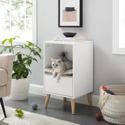 Sam's Pets Becky 28" Single Rest Cat Tree With Drawer In White -BlueBuffalo Sales Store GUEST ad76bc6a f02f 4105 beb1 e98e8640bf23