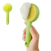 BABYYER Pet Hair Brush With Self Cleaning Button For Cat & Dog , Easy To Remove Loose Undercoat,Needle-tip Massage Beads,No Harm To The Skin