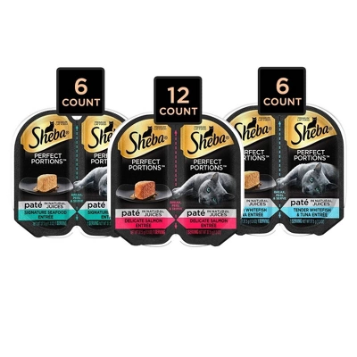 Sheba Perfect Portions Paté In Natural Juices Seafood Premium Adult Wet Cat Food - 2.6oz/24ct Variety Pack 6 Sheba Perfect Portions Paté In Natural Juices Seafood Premium Adult Wet Cat Food - 2.6oz/24ct Variety Pack - Image 6
