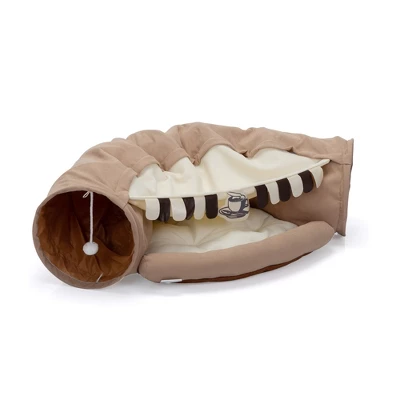 Cat's Telescopic Tunnel Cushioned Bed Pet Nest Teasing Balls Zipper Connection Feline Supplies 2 Cat's Telescopic Tunnel Cushioned Bed Pet Nest Teasing Balls Zipper Connection Feline Supplies - Image 2
