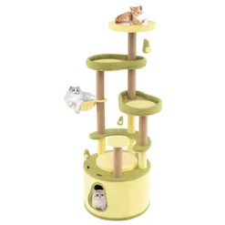 Tangkula Large Avocado Cat Tree Multi-level Cat Tower W/ Large Private Condo Fun Pompoms -BlueBuffalo Sales Store GUEST ae487f83 6930 4d47 b530 357191fb409f