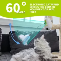 All For Paws Allforpaws Interactive Cat Toy Automatic Interactive Jumping Wand Pet Toy