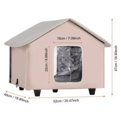 VEVOR Elevated Heated Cat House, Outdoor Kitty Shelter With Adjustable Temperature And Timer, 600D Oxford Cloth Foldable Cat Shelter, Brown (Middle) 16 VEVOR Elevated Heated Cat House, Outdoor Kitty Shelter With Adjustable Temperature And Timer, 600D Oxford Cloth Foldable Cat Shelter, Brown (Middle) -BlueBuffalo Sales Store GUEST af8038fe 003e 487d a25a 6e332b41fcca