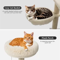 Litter Box Enclosure With Cat Tree Tower And Condo, Hidden Cat Washroom Furniture With Sisal Scratching Post & Soft Plush Perch -BlueBuffalo Sales Store GUEST afb5596c d098 4849 a161 15fb672d9985
