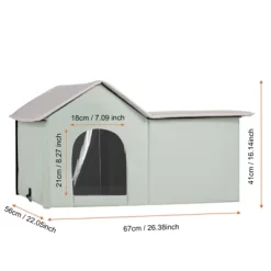 VEVOR Heated Cat House, Outdoor Kitty Shelter With Adjustable Temperature And Timer, 600D Oxford Cloth Foldable Cat Shelter, Green (Large) -BlueBuffalo Sales Store GUEST afe0f927 200a 46fc ab4f d3940191a849