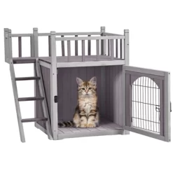 Aivituvin Outdoor Dog/Cat House, Indoor Cat House (Litter Box And Bed Allowed)-AIR08-B -BlueBuffalo Sales Store GUEST b0a9dc9e 8cb9 468e 9fd0 3845f2a9388d