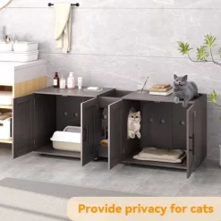 55" Litter Box Enclosure Furniture For 2 Cats,TV Stand/Cabinet Storage Grooves For Living Room 16 55" Litter Box Enclosure Furniture For 2 Cats,TV Stand/Cabinet Storage Grooves For Living Room -BlueBuffalo Sales Store GUEST b0bb4e9a 26ba 4377 a444 ceb56e213a36