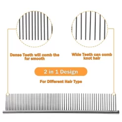 Unique Bargains Metal Rounded Teeth Pets Hair Care Grooming Comb Silver 1 Pc -BlueBuffalo Sales Store GUEST b0e1ea99 d325 4153 a569 02eebf4fa186