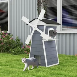 Outdoor Cat House,Windmill-Shaped Kitty Enclosure -BlueBuffalo Sales Store GUEST b1021ad9 4132 4467 b5aa e675a3e99d75