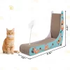 Sandinrayli L-Shape Cat Scratcher Lounge, Corrugated Cardboard Scratching Pad For Indoor Cats