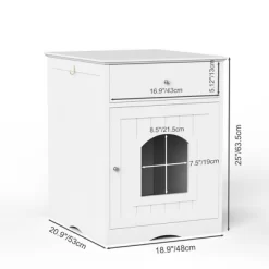 JUJABU White Wooden Pet House Cat Litter Box With Drawer 9 JUJABU White Wooden Pet House Cat Litter Box With Drawer -BlueBuffalo Sales Store GUEST b2a176ab 6d3d 4c4e 8e07 3885467db3be