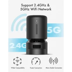 PETLIBRO Automatic Cat Feeder, 5G WiFi Pet Feeder With APP Control For Pet Dry Food, Low Food & Blockage Sensor For Cat & Dog