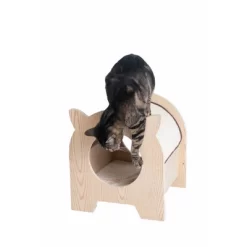 Armarkat Hideaway Cat Activity Center - Natural Wood - 16"
