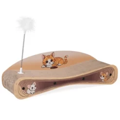 2-in-1 Reversible Cardboard Cat Scratcher Bed And Lounger, Durable Curved Scratching Pad For Indoor Cats -BlueBuffalo Sales Store GUEST b3be3230 f3e6 4f83 8d63 ec4c0aaf2b9b