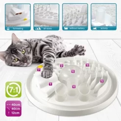 Bayer: Cat-Center - 7-in-1 Pet Activity Center, Cat Toy Game, Educate & Entertain Your Pet, Durable & Dishwasher Safe, Multi Play Toy