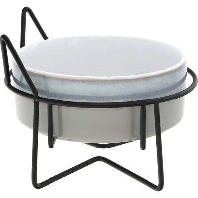 Pavilion Gift Company - Meow - Cat Kitten Feline 13 Oz Food Water Ceramic Dish Bowl Iron Stand Whisker Friendly 4 Pavilion Gift Company - Meow - Cat Kitten Feline 13 Oz Food Water Ceramic Dish Bowl Iron Stand Whisker Friendly - Image 4