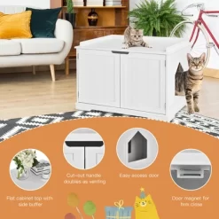 Costway Cat Litter Box Cabinet Furniture Cat Washroom Storage Bench -BlueBuffalo Sales Store GUEST b4e66847 fee4 41a8 9b0e f81b23afee78