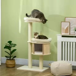 3-Level Cat Tree With Sisal Scratching Posts, Fun Cat Badminton Toy For Playing, Soft Cushions, & Play Areas -BlueBuffalo Sales Store GUEST b588fc34 20f3 4897 9a90 dbf082c62e84 1