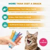 Creamy Lickable Cat Treats & Wet Squeeze Tubes – Chicken Mix, Liquid Cat Snacks, Skin & Coat Care, Multivitamin Treats - 20 Sticks