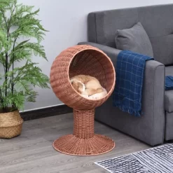 Sapphtopaz Elevated Cat Bed With Soft Cushion Wicker Egg-Shaped Cat House With Stand 2-Position Design Indoor Cat Bed For Cats Under 8 Lbs -BlueBuffalo Sales Store GUEST b6f45852 d6ec 4be1 9b28 821872a14db4