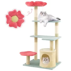 Tangkula 49" Flower Pink Cat Tree W/Flower-shaped Soft Perch Sisal Scratching Posts -BlueBuffalo Sales Store GUEST b7157e3f 27fa 4721 b302 0a7ba55780de
