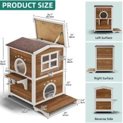 QuestaPack Outdoor Cat House Insulated, With All-Round Foam