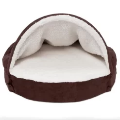 FurHaven Faux Sheepskin Snuggery Gel Top Foam Dog Bed