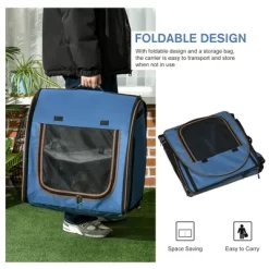 Gulches 39" Portable Soft-Sided Cat Carrier - Dual Compartment With Divider, Cushions & Storage Bag In Blue For Comfortable Travel -BlueBuffalo Sales Store GUEST b8db6697 bea5 4c0d 9f44 1c19a9d41f15