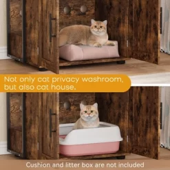 Cat Litter Box Enclosure With 2-Tier Storage Shelves & Doors, Multifunctional Hidden Cat Furniture With Private Toilet Area -BlueBuffalo Sales Store GUEST b96a63ab 2900 4299 82c6 042073ba11ca 1