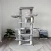 SEVOBAL Pet Tower 68-Inch Multi-Level With Plush Perches And Hammocks, Tall With Scratching Posts For Multiple Cats, Gray, 20.47"*12.6"*20.87"