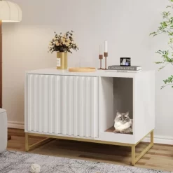 Modern Cat Litter Box Enclosure Furniture With Scratch Pad, Cat Washroom House -BlueBuffalo Sales Store GUEST ba803ca7 66ba 45ce 8eb5 591c18927c91