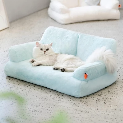 Boersma Plush Cat & Small Dog Bed – Washable Indoor Pet Couch With Non-Slip Bottom For Cats, Kittens & Puppies 1 Boersma Plush Cat & Small Dog Bed – Washable Indoor Pet Couch With Non-Slip Bottom For Cats, Kittens & Puppies