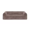 FurHaven Faux Fur & Velvet Memory Foam Sofa Pet Bed For Dogs & Cats