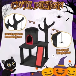 Karl Home 41 Inch Halloween Gothic 2-Tier Cat Tree -BlueBuffalo Sales Store GUEST bbaa0ed9 1e25 46ba a8eb 87d36f4bc33b