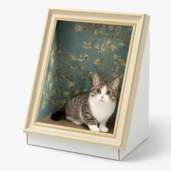Kumasinova Cat Living In Famous Painting,Pet Scratcher Oil Painting Cat House,Vintage Art Picture Frame Cardboard House -BlueBuffalo Sales Store GUEST bc545722 bd1a 41d1 a39e 0b59615af041