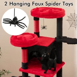 Costway Gothic Cat Tree For Indoor Cats With 2 Cat Condos & 2 Plush Perches, Dangling Balls -BlueBuffalo Sales Store GUEST bc6392f7 4448 46b3 86c9 48ab7f913b79