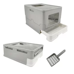 Artloge Extra Large Enclosed Cat Litter Box Foldable Cats Kitten Toilet Box Anti-Splashing Design With Top Exit Front Entry Litter & Litter Scoop -BlueBuffalo Sales Store GUEST bc9311e4 d65c 4500 97d8 36c055f84c26