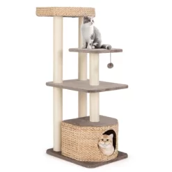 Tangkula 52" Cattail Cat Tower W/ Sisal Scratching Posts Perch Dangling Ball Cat Tree 18 Tangkula 52" Cattail Cat Tower W/ Sisal Scratching Posts Perch Dangling Ball Cat Tree -BlueBuffalo Sales Store GUEST bd94fcff a0e7 43a1 904b 6c9a5201fdff