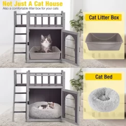 Aivituvin Outdoor Dog/Cat House, Indoor Cat House (Litter Box And Bed Allowed)-AIR08-B -BlueBuffalo Sales Store GUEST bdd59270 7151 4fe4 8504 5c93e2c36675
