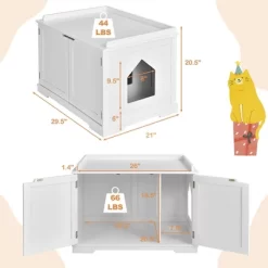 Costway Cat Litter Box Cabinet Furniture Cat Washroom Storage Bench -BlueBuffalo Sales Store GUEST be35de20 f1d3 4729 9cb4 b66832833615