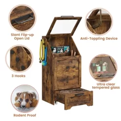 Dog Feeding Station With 2 Elevated Dog Bowls, Pet Feeding Station,Flip Top Pet Food Cabinet,Pet Food Container -BlueBuffalo Sales Store GUEST bede7b70 99d2 490a 94b7 f9634a446de9